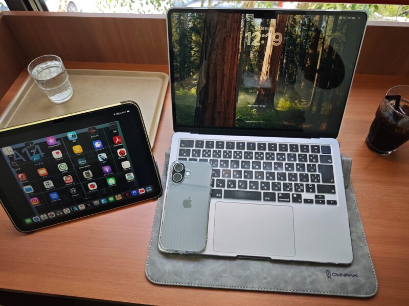 iPhone、iPad、MacBook Air