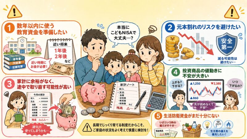 こどもNISAが向いていない家庭