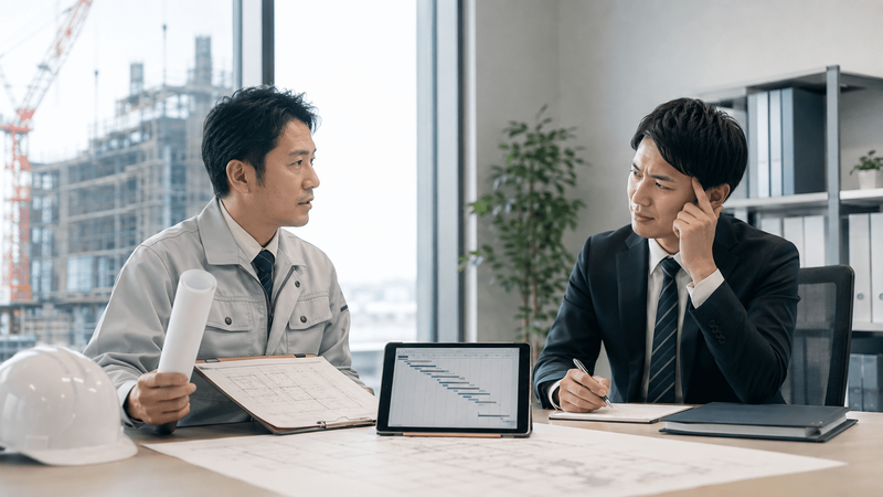 施工管理と転職エージェントのイメージ画像