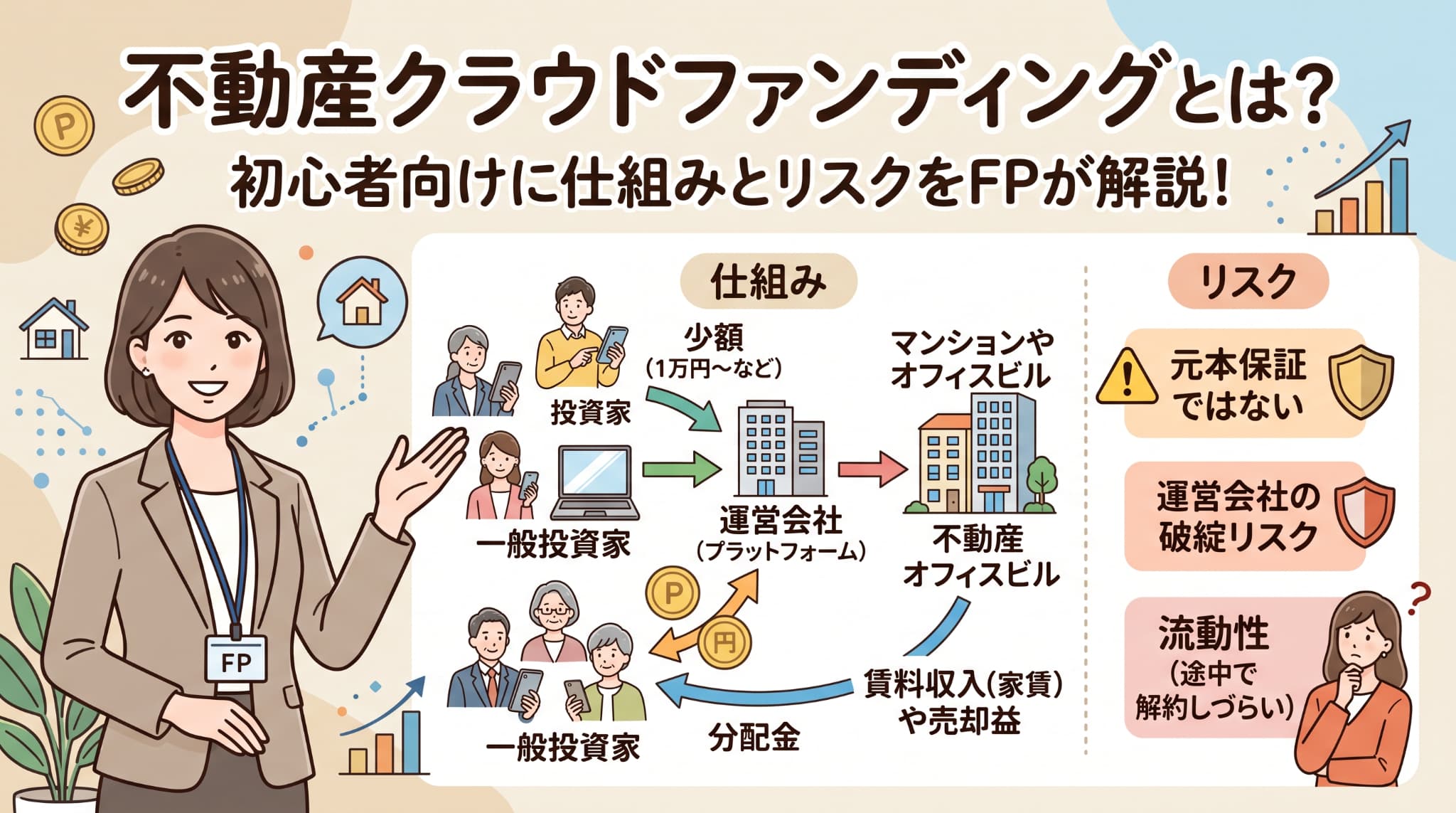 不動産クラウドファンディングとは？初心者向けに仕組みとリスクをFPが解説
