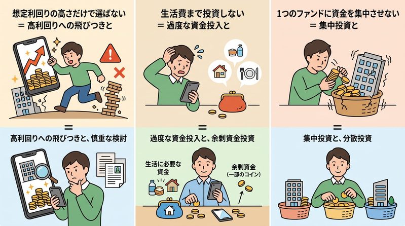 不動産クラウドファンディングで初心者が避けたい3つの失敗